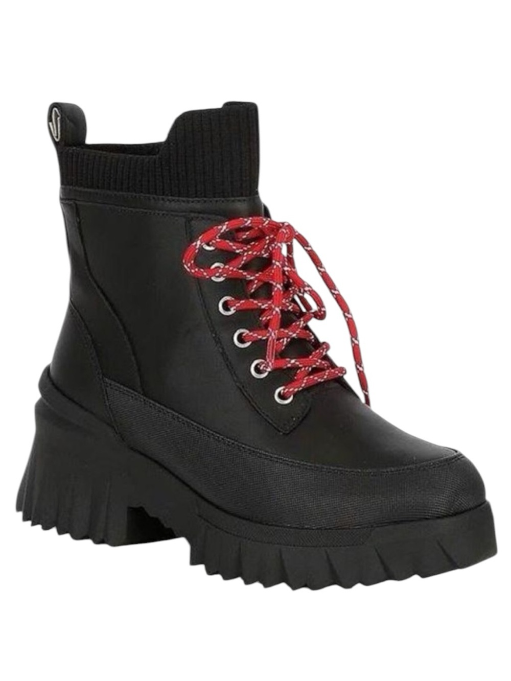 Nurture Rebalance 3M Water Resistant Leather Lug Sole Platform Boots